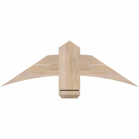Ekena Millwork Bellingham Smooth Timber Gable Bracket, Douglas Fir, 36"W x 12"H x 1 1/2"D x 5 1/2"F, 8/12 Pitch GBW036X12X0206BEL00SDF